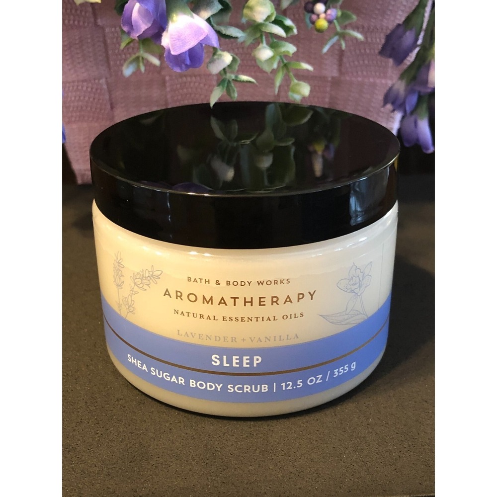 Bath & Body Works - SLEEP ~ LAVENDER + VANILLA , Shea Sugar Body Scrub 12.5 oz
